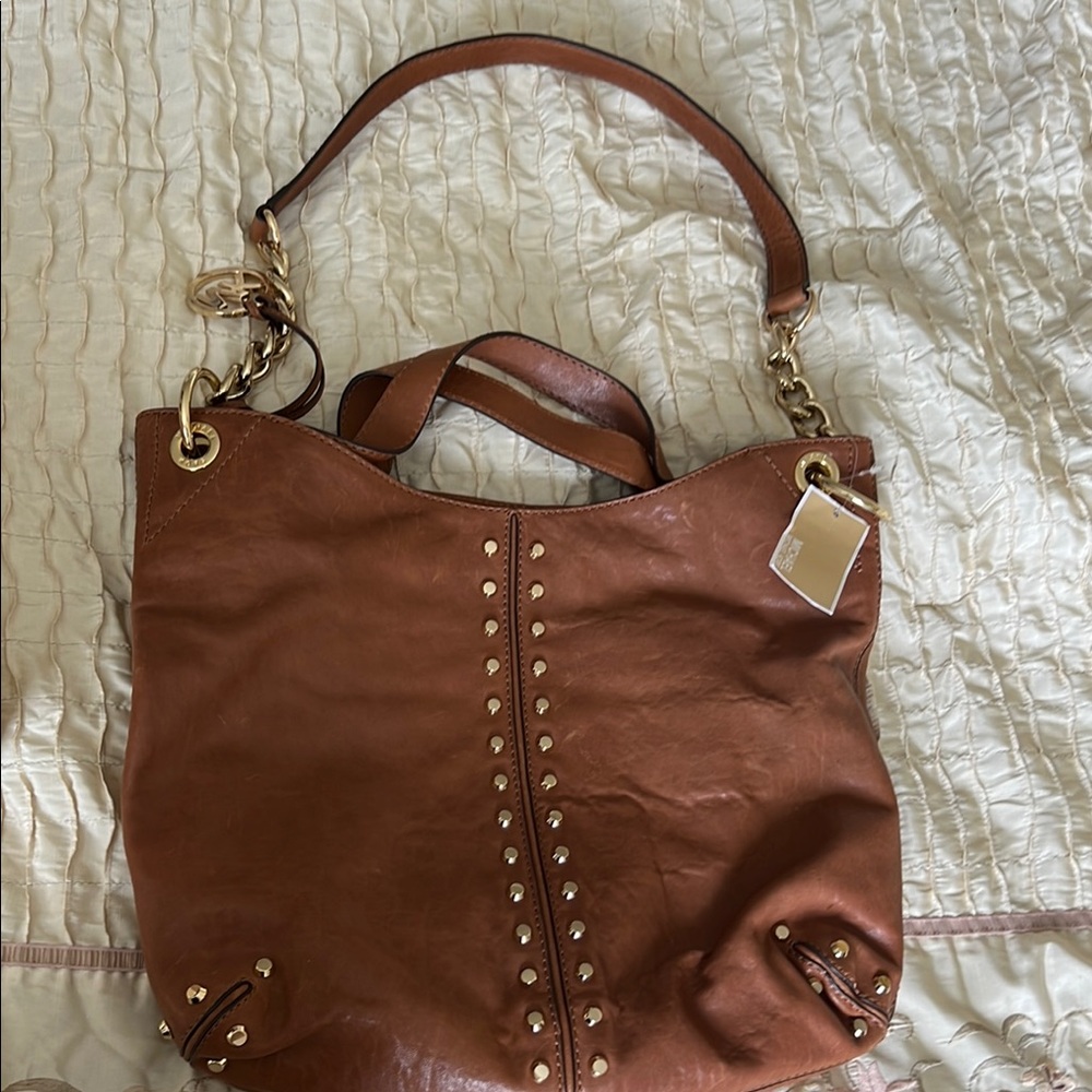 Michael Kors Leather Studded Tote Bag
